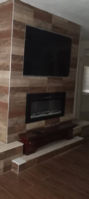 Custom Build  Fireplace And Tv Entertainment