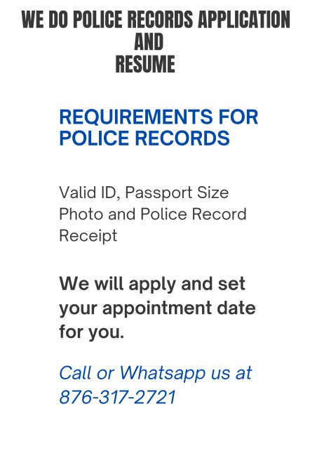We Do Police Record