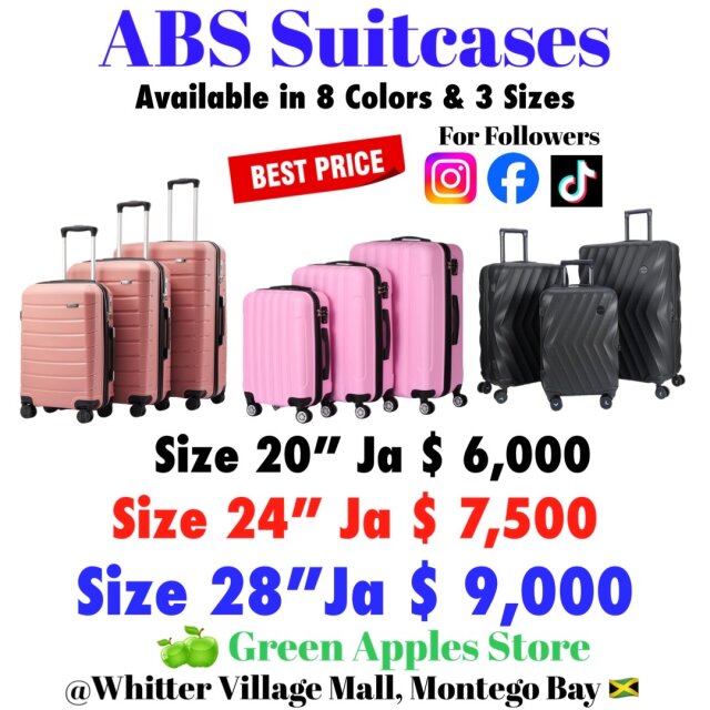 ABS Suitcases Available In 3 Sizes Buy Any Size