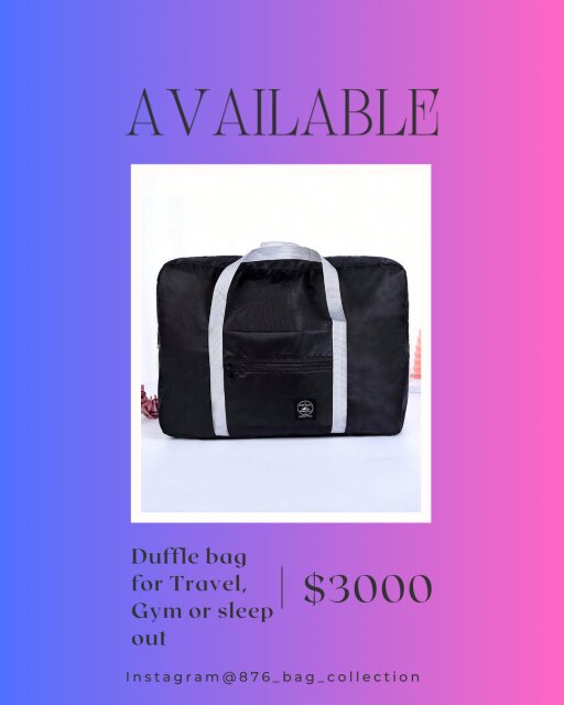 Duffle Bag For Gym Bag Or Travel Bag