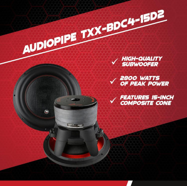 Audiopipe TXX-BDC4-15D2 Subwoofer Quad Stack 15-in