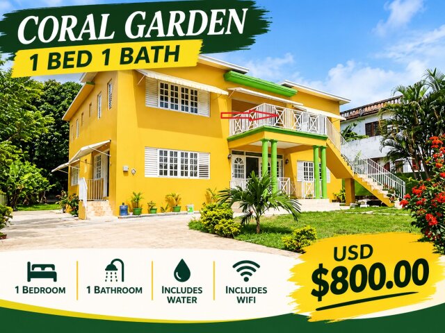 Furnished 1 Bedroom Apartment in Coral Gardens