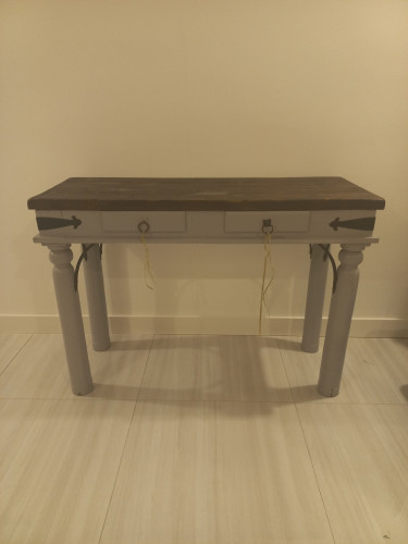 Wood Desk (Brown And Grey)