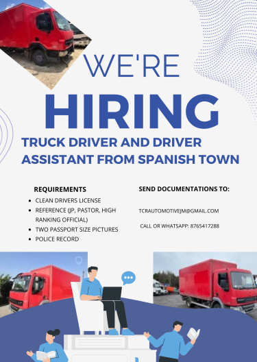 Driver With Assistant Needed 