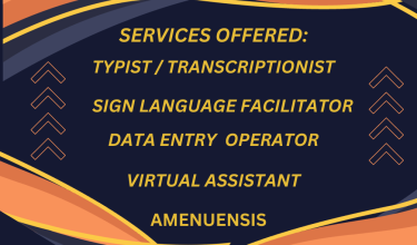 Typist, Virtual, Assistant, Data Entry, Secretary