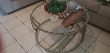 Glass Coffee Table And 2 Side Tables