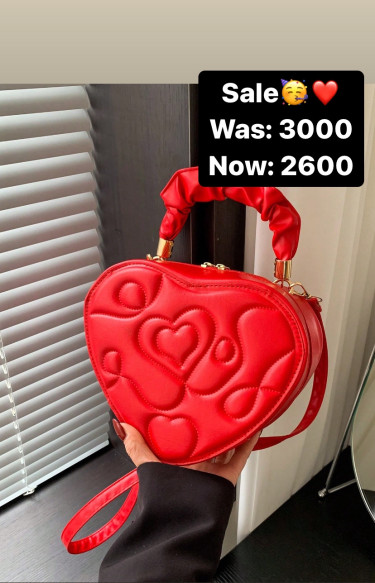 Red Heart Shaped Bag