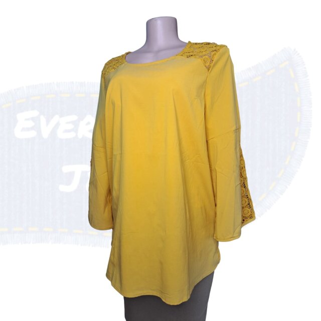 Plus Size Mustard Blouse