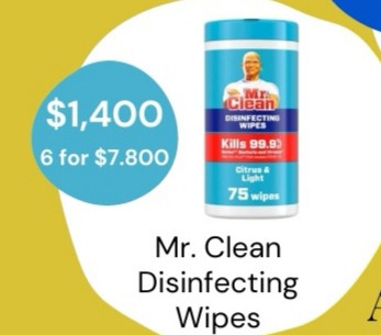 Mr Clean Disinfecting Wipes