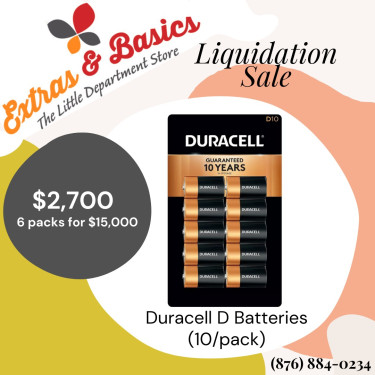 Duracell Batteries D Size (10/pack)