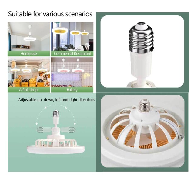 30W LED Ceiling Fan Lamp With Remote