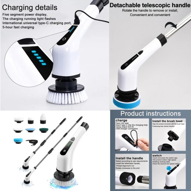 7in1 Electric Multifunctional Cleaning Brush