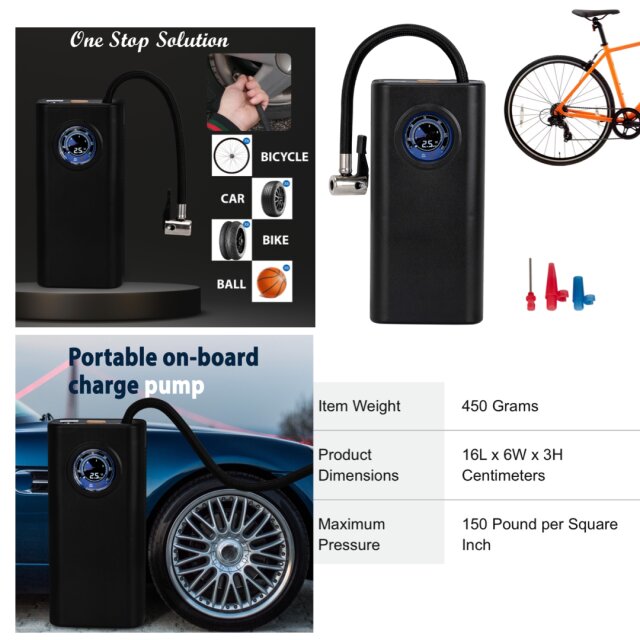 Rechargeable Multifunctional Tire Pump