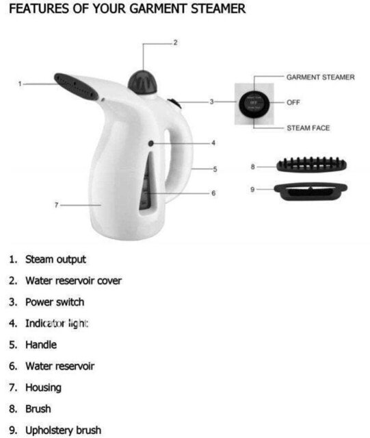 Handheld Facial And Garment Steamer