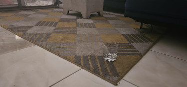 MIGRATE SALE 9x6 Carpet Gold Grey Patterned