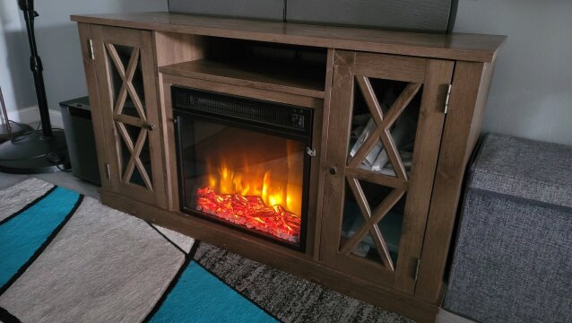 TV Stand With Electric FirePlace And Heater