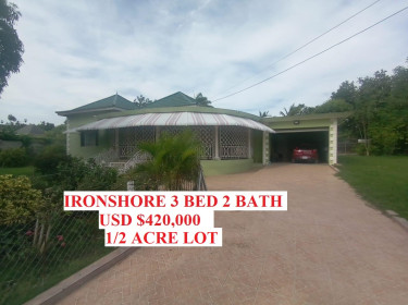 IRONSHORE 3 BEDROOM 2 BATH ..1/2 ACRE LOT