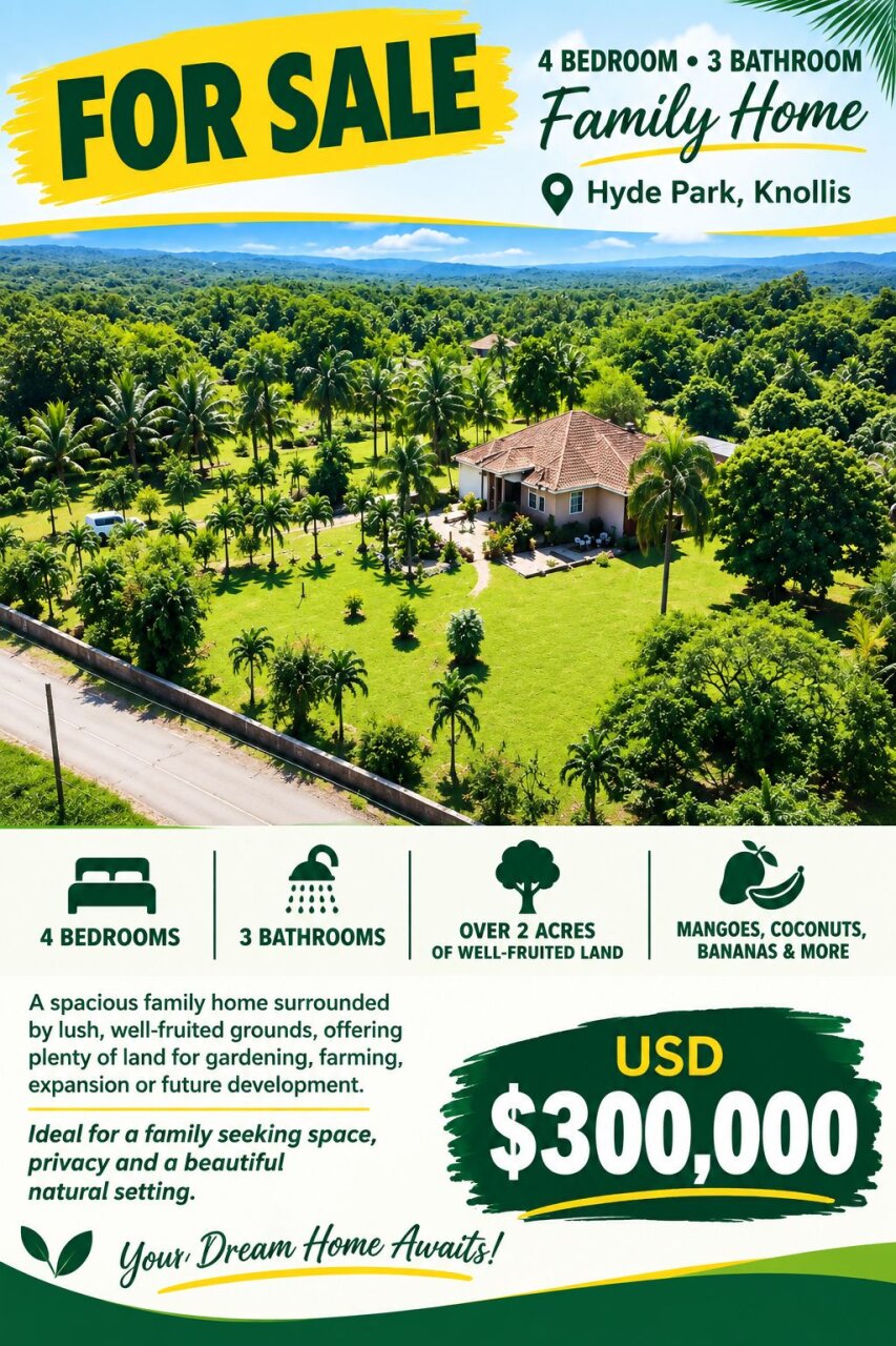 HYDE PARK  4 Bedroom 3 BATH HOUSE.. 2 ACRES