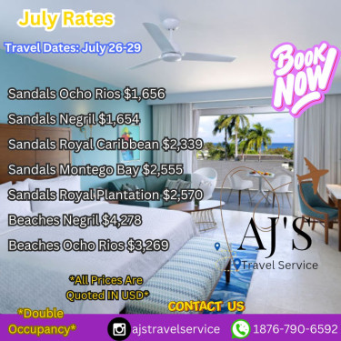 July And August Rates
