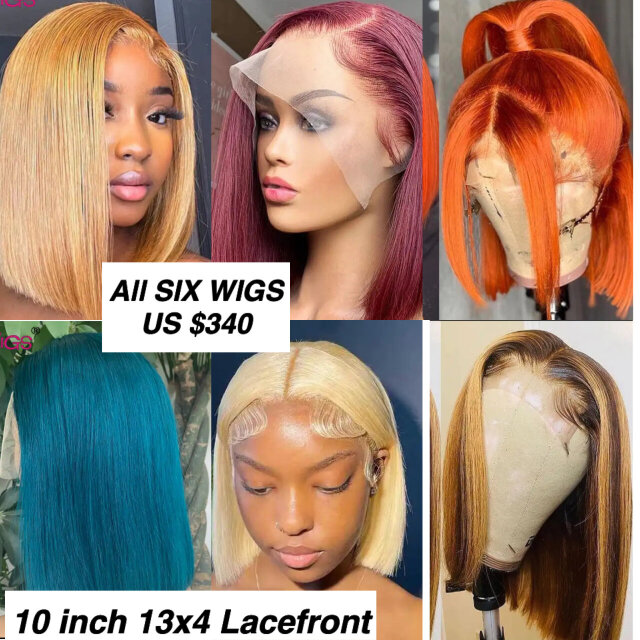 Wholesale 13x4LaceFront Colored Human Hair Wigs