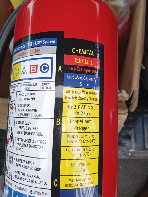 Brand New 5lbs Fire Extinguisher Ready To Use