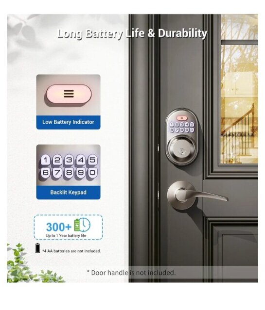 Keyless Smart Lock With Door Handles