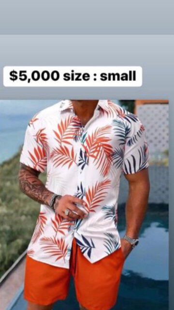 TROPICAL PRINT MEN VACAY TWO PIECE SET ON SALE  ?