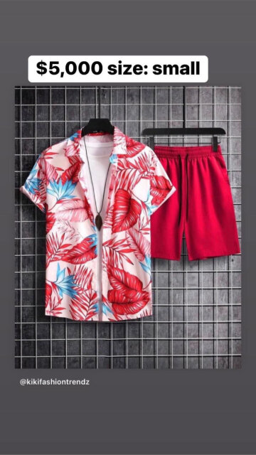 TROPICAL PRINT MEN VACAY TWO PIECE SET ON SALE  ?