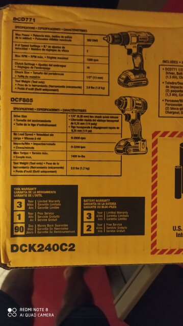 Milwaukee Hammer Drill , DeWalt Sr To