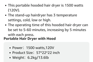 Standing Hooded Dryer 