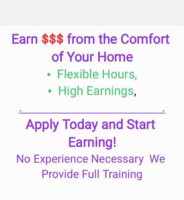 Earn $$$ From The Comfort Of Your Home