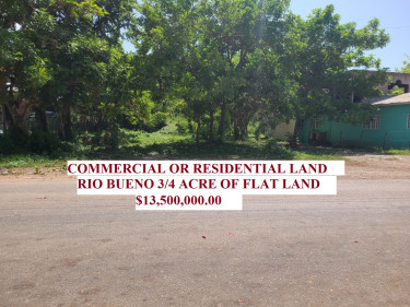 COMMERCIAL LAND IN RIO BUENO 3/4 ACRE $13.5MILL