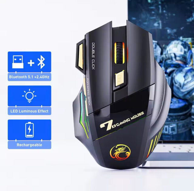 LED Bluetooth Wireless Gaming Mouse