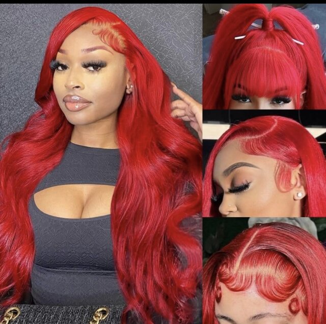 Red 30 Inch Human Hair