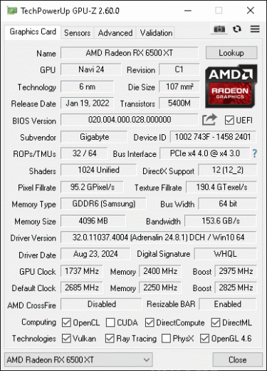 New Custom Build Gaming Pc RX 6500 XT