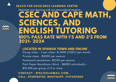 Classes For CSEC And CAPE Students