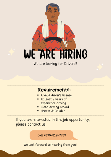 Urgently Seeking Drivers! 