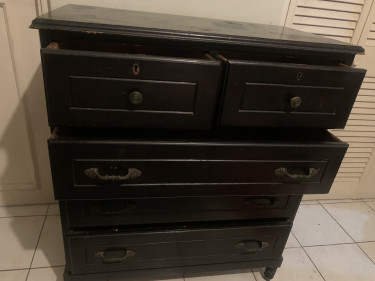 Intage 5-Drawer Wooden Dresser – $15,000 JMD