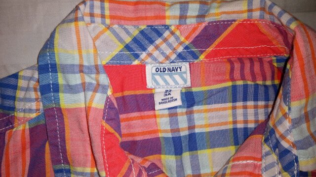 Old Navy 3T Boy Plaid Shirt