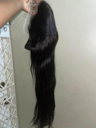 28 Inch Natural Black Synthetic Blend Hair 13x4 