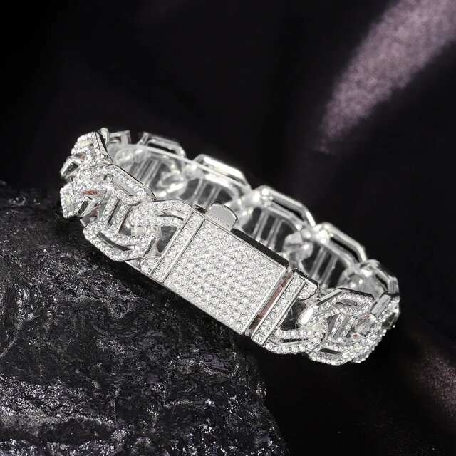 New Hip Hop Iced Out Cuban Link Bracelet