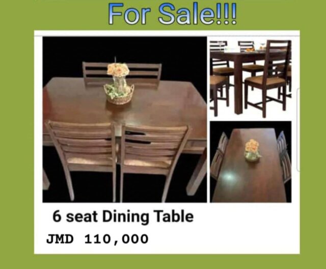 7 Piece Mahogany Dining Table Set