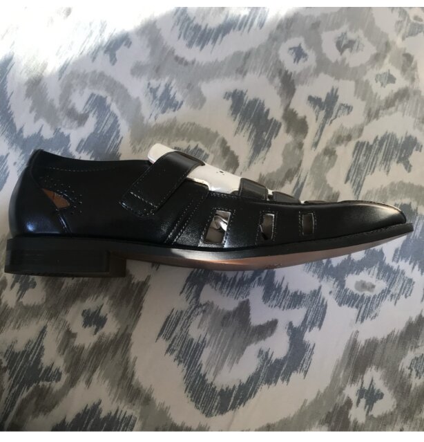 Stacy Adams Black And White Mens Shoes