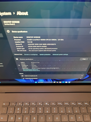 Surface Book 2 15in I7 16GB 256GB