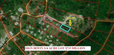 IRWIN 1/4 ACRE LOT $7.5 MILLION