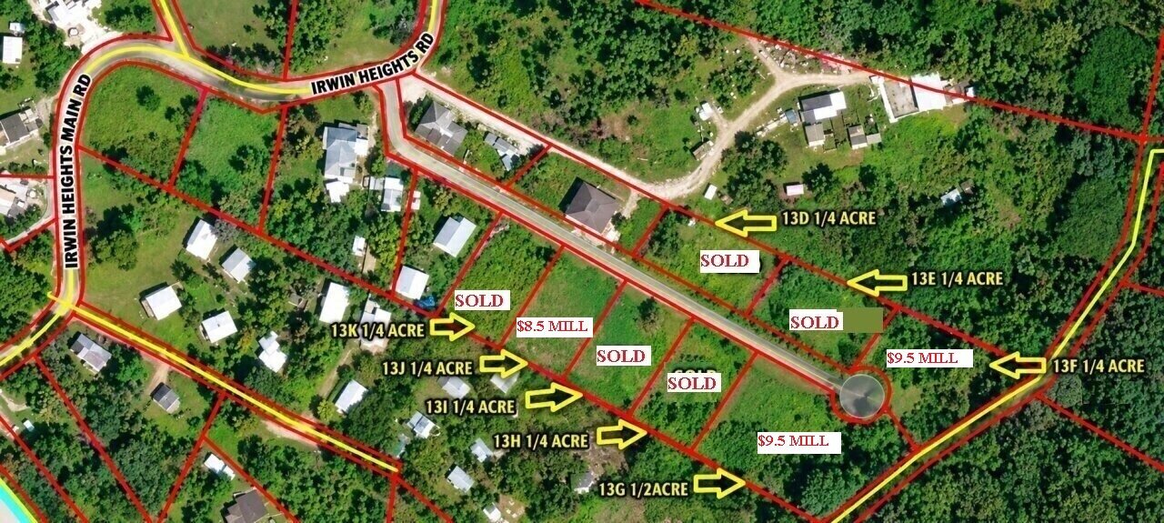 IRWIN HEIGHTS LOTS $8.5MILLION AND 9.5 MILLION