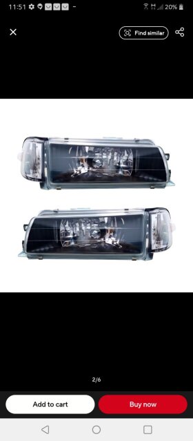 Headlights For 88-92 Toyota Corolla Sedan AE92