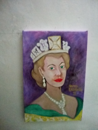 Painted Portrait Of Queen Elizabeth 2nd