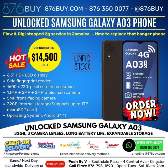 Unlocked Samsung Galaxy A03 Android Phone 32GB