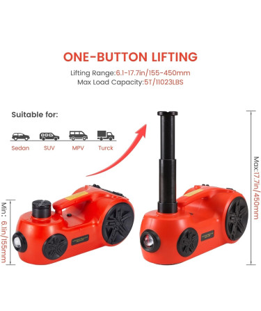 ELECTRIC CAR JACK WITH BUILT-IN TIRE PUMP